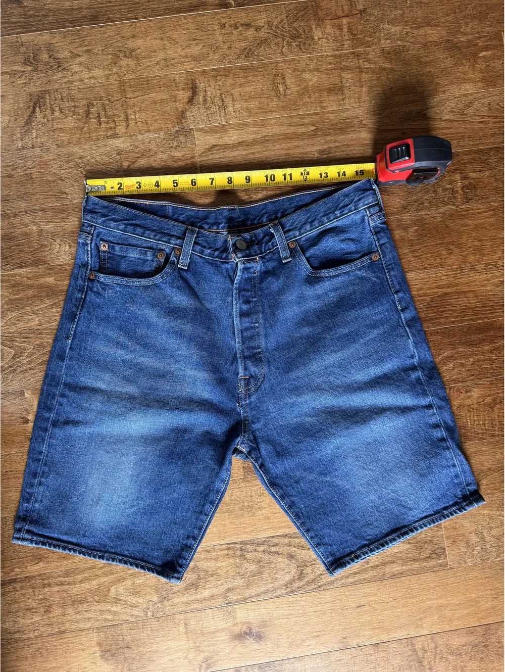 Levi's 501 Original Shorts Mens W32 Stonewash Button Fly